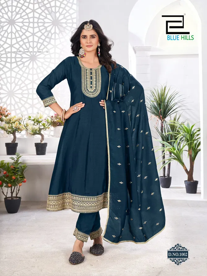 Taj Mahal By Blue Hills Vichitra Kurti With Bottom Dupatta Wholesalers In Delhi